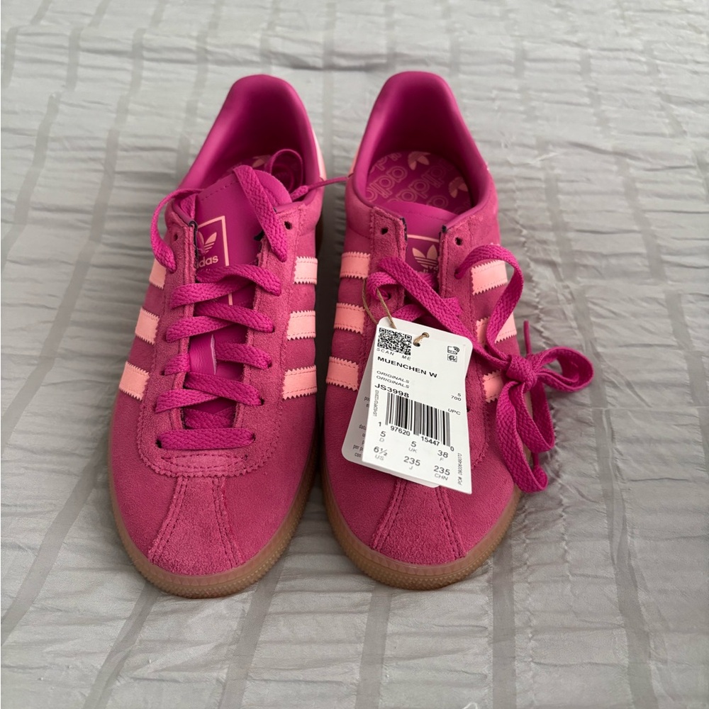 Adidas Women's Fuchsia and Light Pink Sneakers
